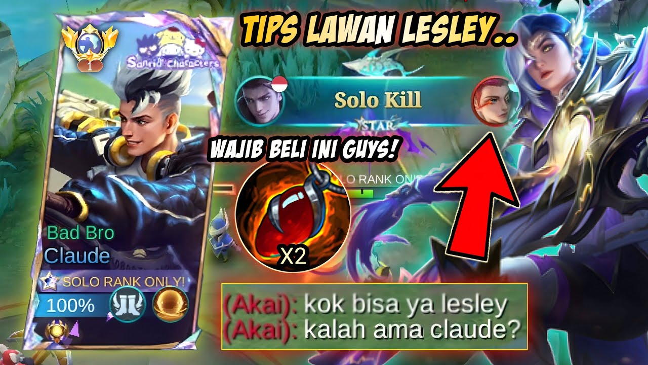 CATAT GUYS! CARA GW LANING PHASE LAWAN LESLEY! WAJIB BIKIN INI DI EARLY! | TOP GLOBAL CLAUDE - MLBB