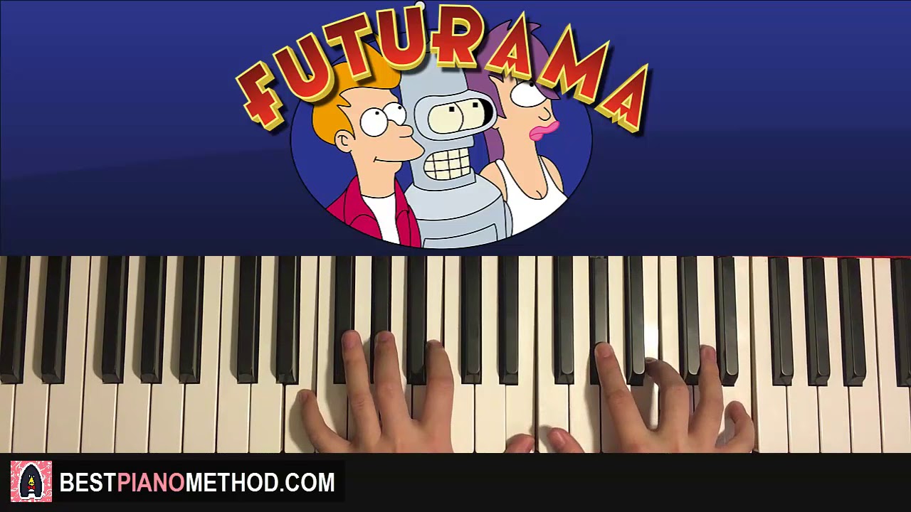 How To Play - Futurama Theme Song (Piano Tutorial Lesson)