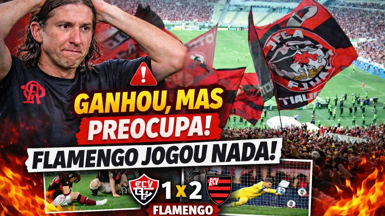 GANHOU, MAS PREOCUPA! Flamengo faz uma das PIORES atuações com Filipe Luís