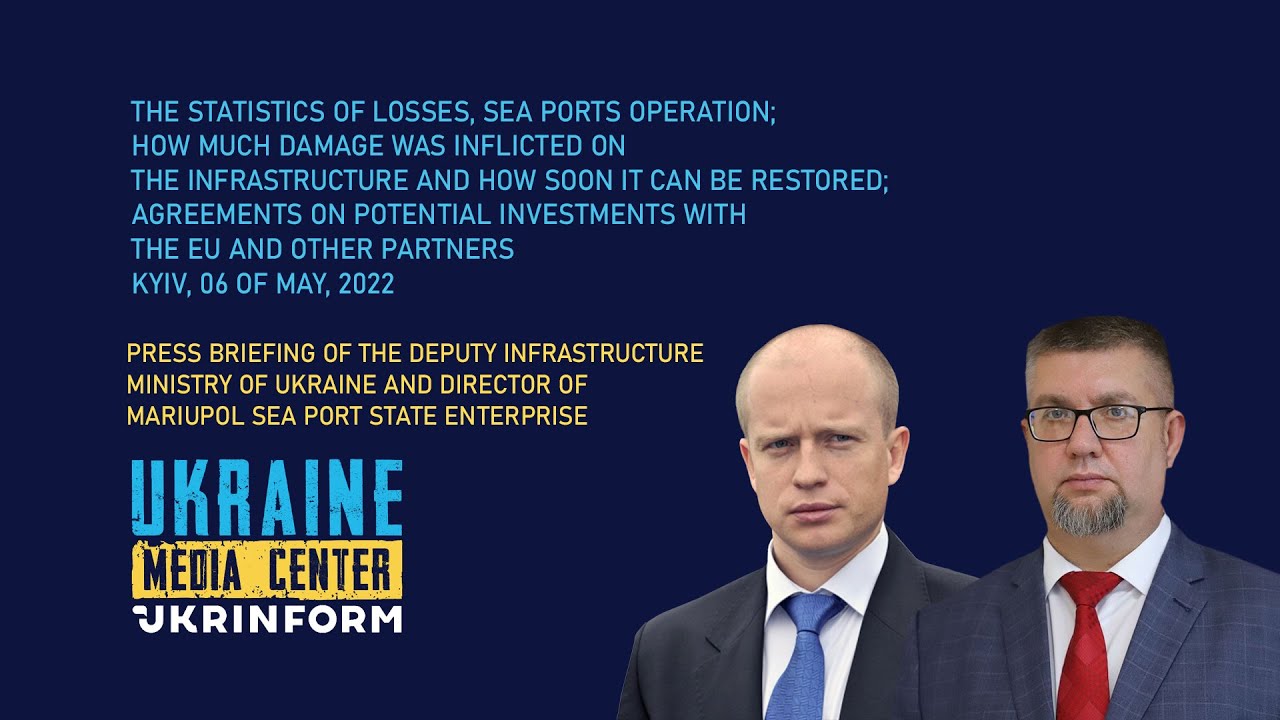 Yuriy Vaskov, Deputy Minister of MIU; Igor Barsky, Director of Mariupol Sea Commercial Port