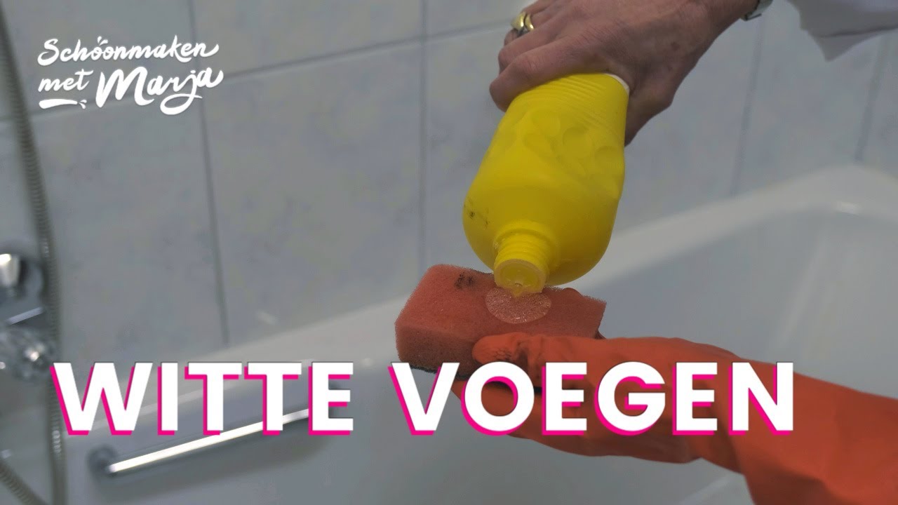 Badkamer schoonmaken, kalkaanslag verwijderen, voegen wit maken 💦 Schoonmaken met Marja Middeldorp