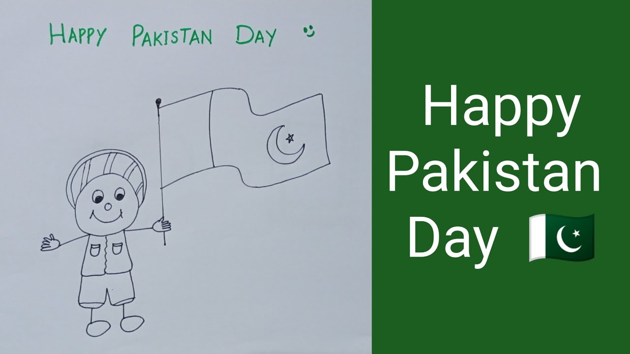 Pakistan Day drawing | Pakistan resolution drawing | Easy Pakistan day drawing for kids