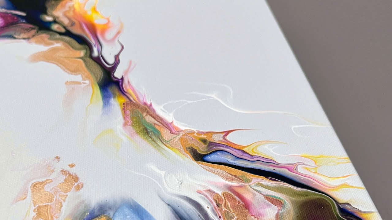 Metallic and Color Shift Dutch Pour Painting