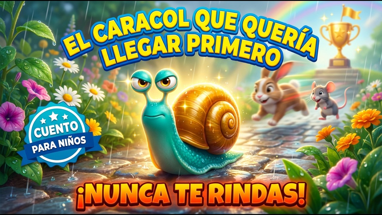 🐌🌟  El Caracol que Quería Llegar Primero