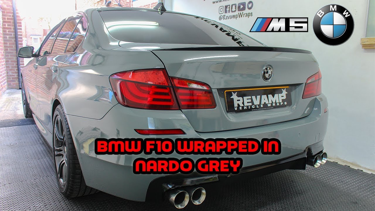 BMW M5 F10 5 Series Wrapped in Nardo Grey
