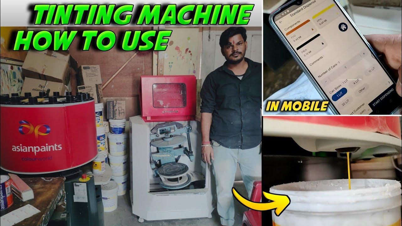 Computerized Paint Colour Mixing Machine | How To Use Paint Mixer  | Asian Paints Machine New Model