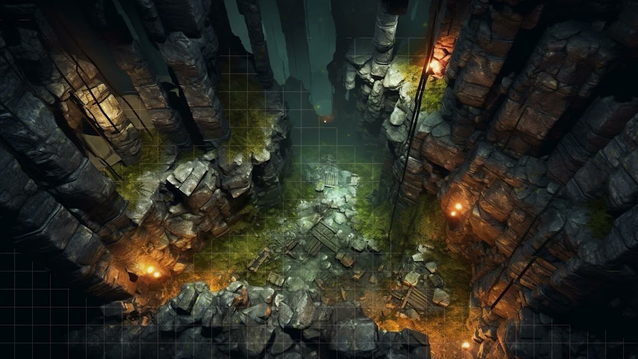 D&D | Glowing Cavern | Animated Battle Maps