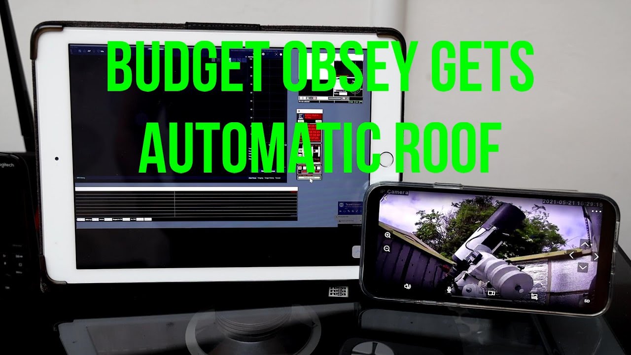 Budget Observatory automated electric roll off roof. Remote Astrophotography 😎👍