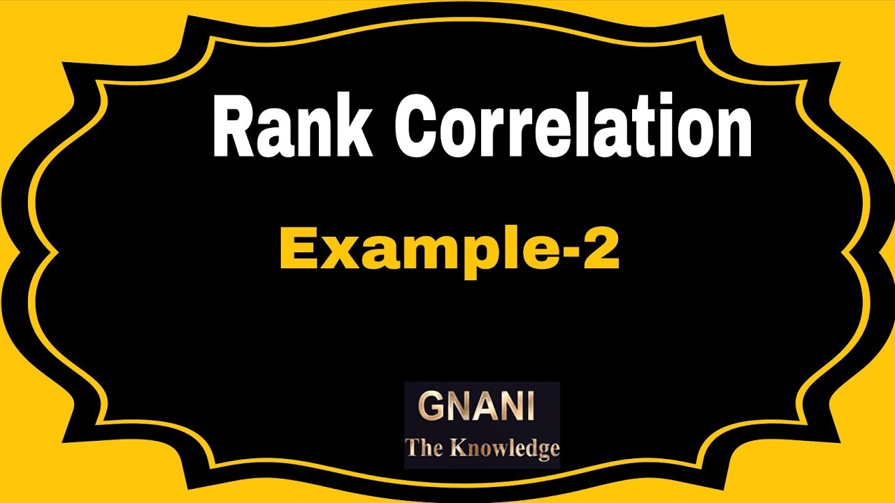 How to calculate rank Correlation ||