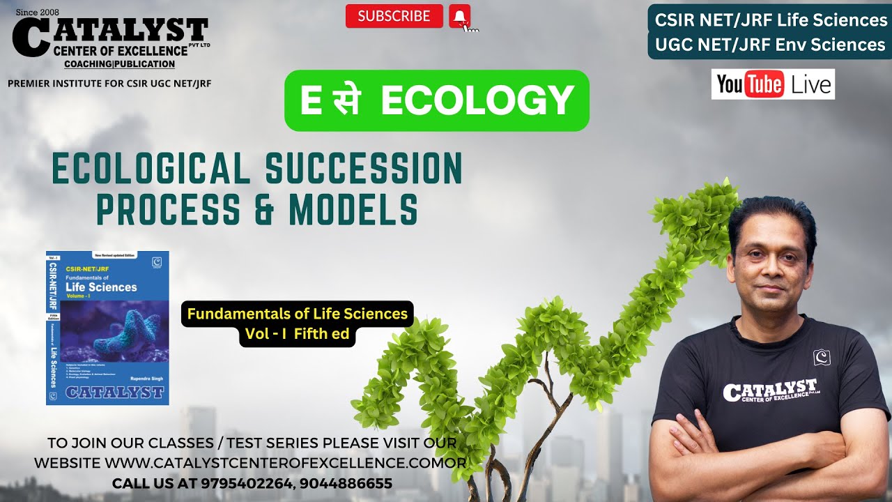 Ecological Succession - Process & Models | CSIR NET Life sciences | UGC NET Env sc. | Rupendra Singh