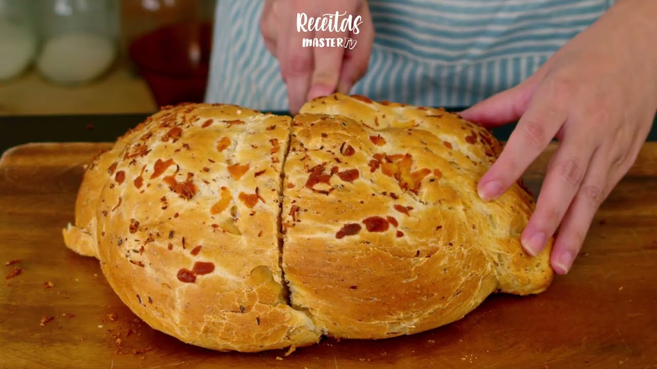 Pão Caseiro com Calabresa Ralada | Massa Macia e Saborosa