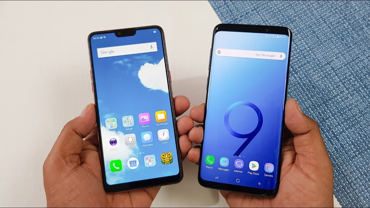 Oppo F7 vs Samsung Galaxy S9+ Speed Test | Mid Range vs Flagship !