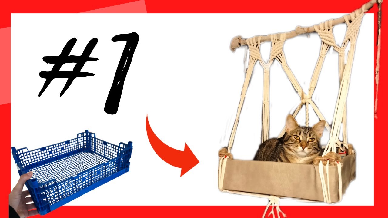 ❤️ DIY IDEA GENIAL y ÚTIL para RECICLAR . Crea una CAMA COLGANTE para tu GATO😻  - PRIMERA PARTE ✅