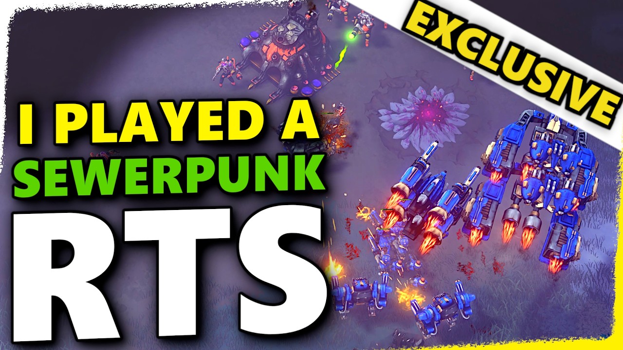 Skirmish gameplay of Ablight, an Indie Sewerpunk RTS game in development in 2025 on Steam