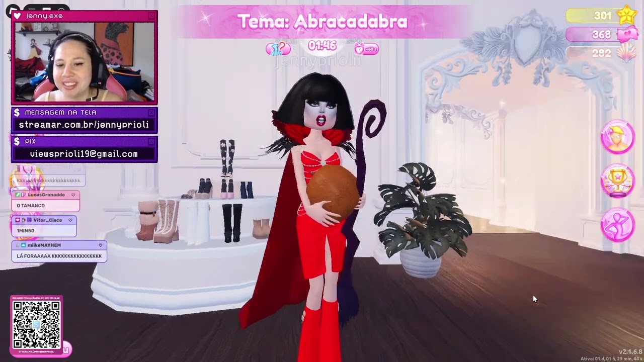 Jenny Prioli no Dress to Impress no ROBLOX👗✨ - SEGUNDA DIA DE DESFILES, ATÉ A LADY FICOU GAG
