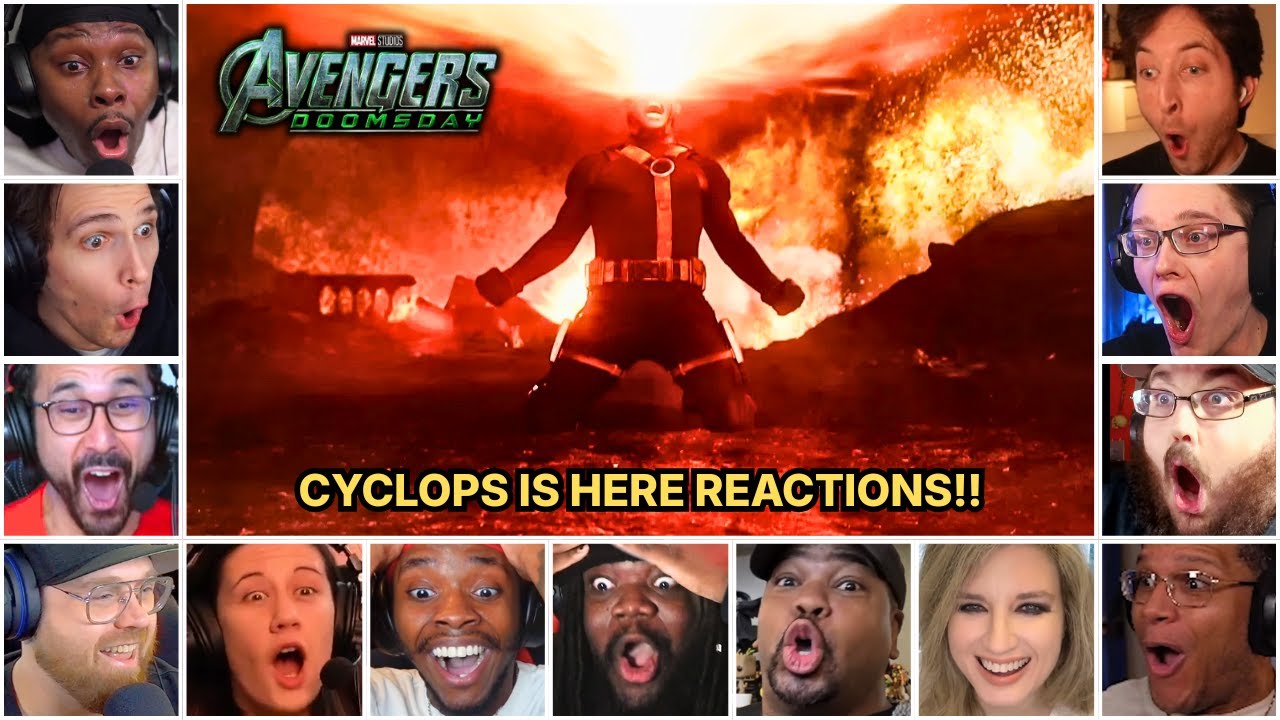 Reactors Reacting To Cyclops Scene | Avengers Doomsday X-Men Trailer Reaction Mashup