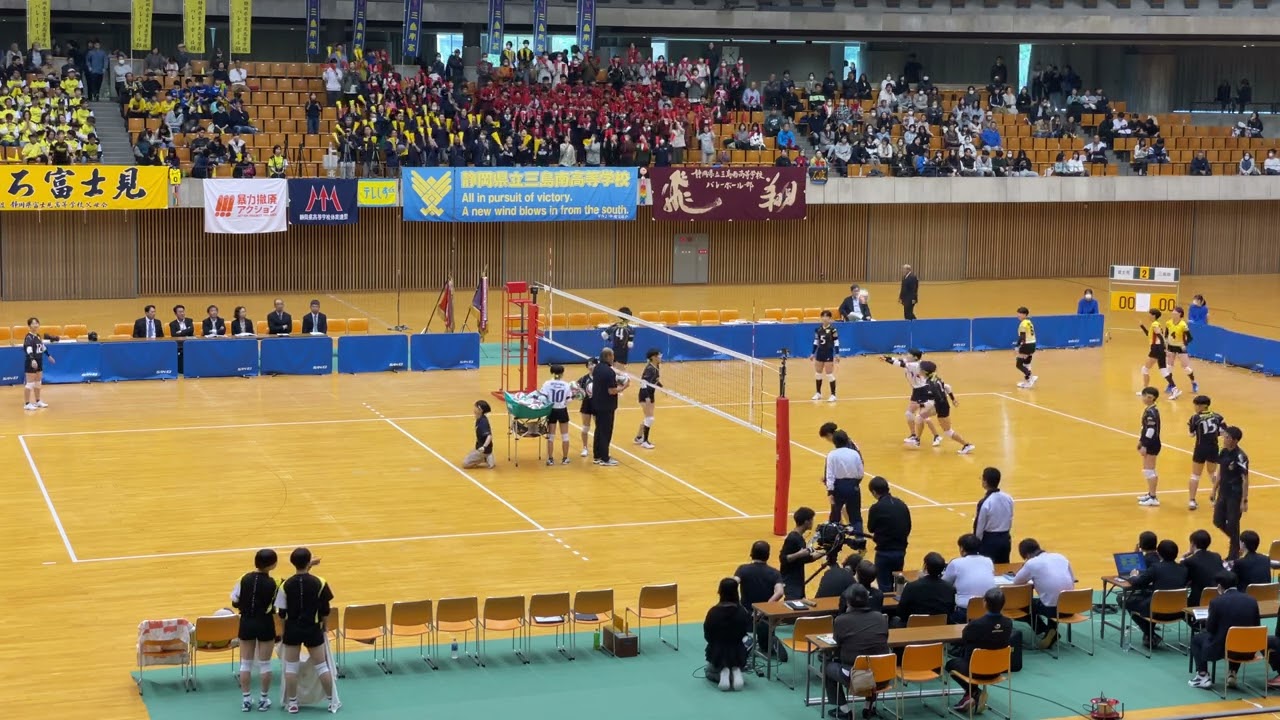 富士見vs三島南 公式練習　春の高校バレー静岡県予選2025