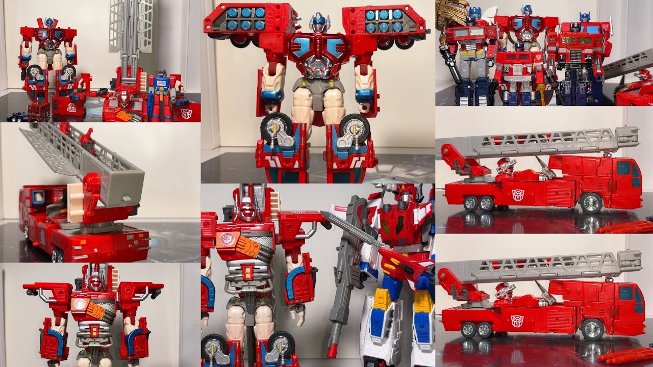 Transformers robots in disguise Optimus prime review. Super fire convoy car robots original haslab
