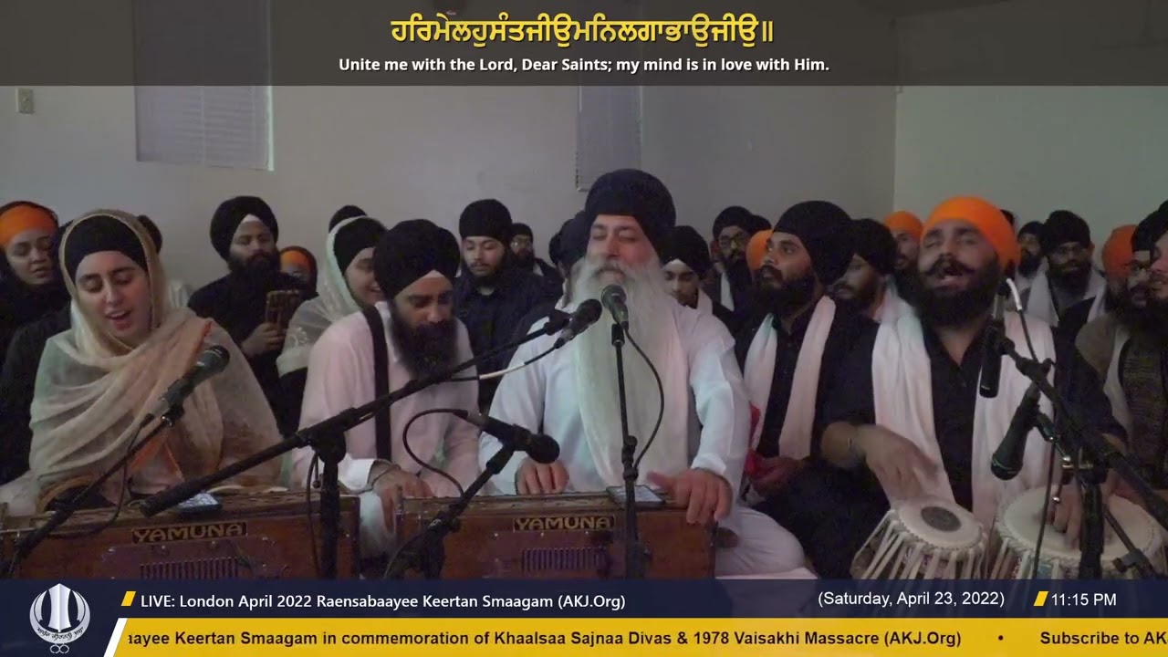 008 Bhai Harpreet Singh Jee Toronto @ London April 2022 Raensabaayee Keertan Smaagam