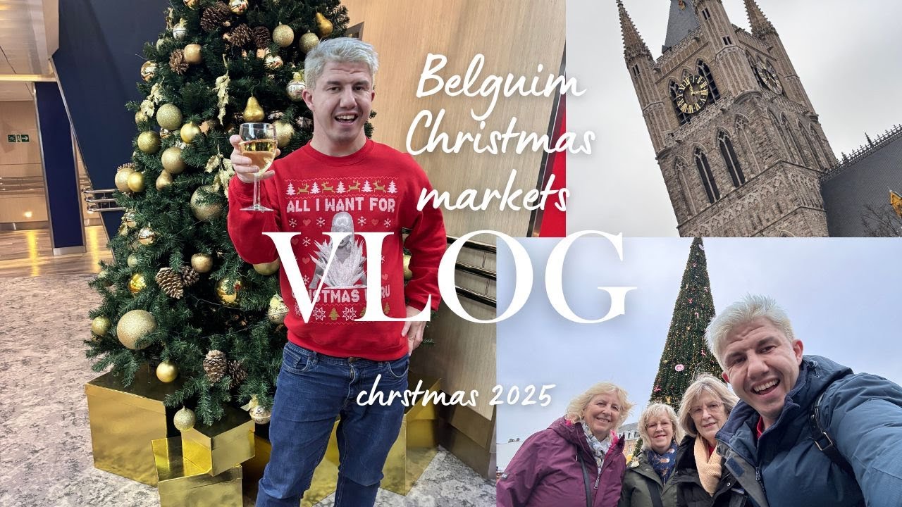 BELGUIM CHRISTMAS 2025 VLOGS DAY 1 TRAVEL DAY MARKET & DUNKIRK AND HOTEL ROOM TOUR, FRANCE!