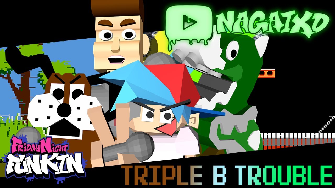 Triple Beatable (Triple B Trouble but Unbeatable Team VS Boyfriend) | Friday Night Funkin