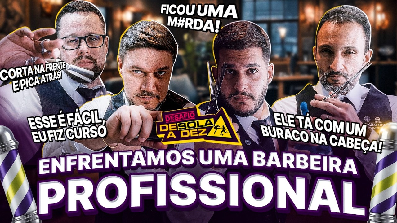 BARBEIROS AMADORES X PROFISSIONAL: QUEM CORTOU MELHOR? | DESAFIO DE SOLA A DEZ
