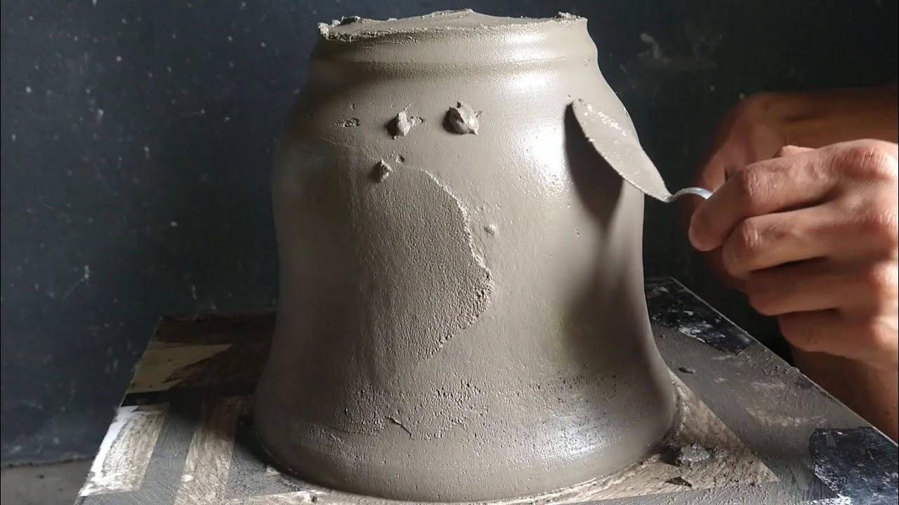 Como fazer vaso de cimento rápido e fácil. diy amazing ideas for garden.