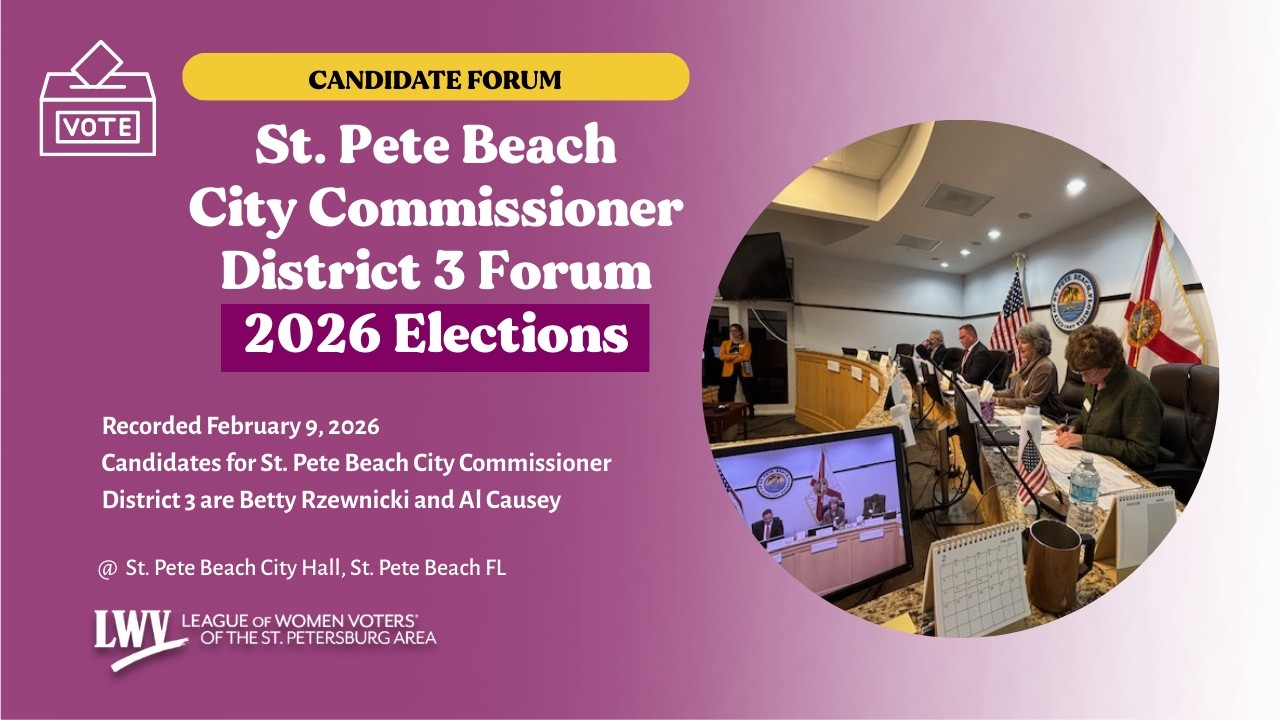 St. Pete Beach City Commissioner District 3  Forum