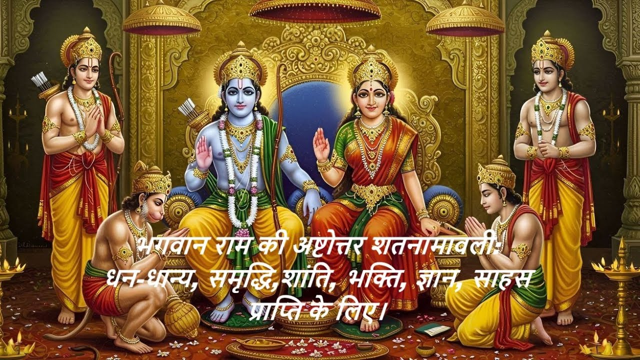 भगवान राम की अष्टोत्तर शतनामावली: धन-धान्य, समृद्धि,शांति, भक्ति, ज्ञान, साहस प्राप्ति के लिए।