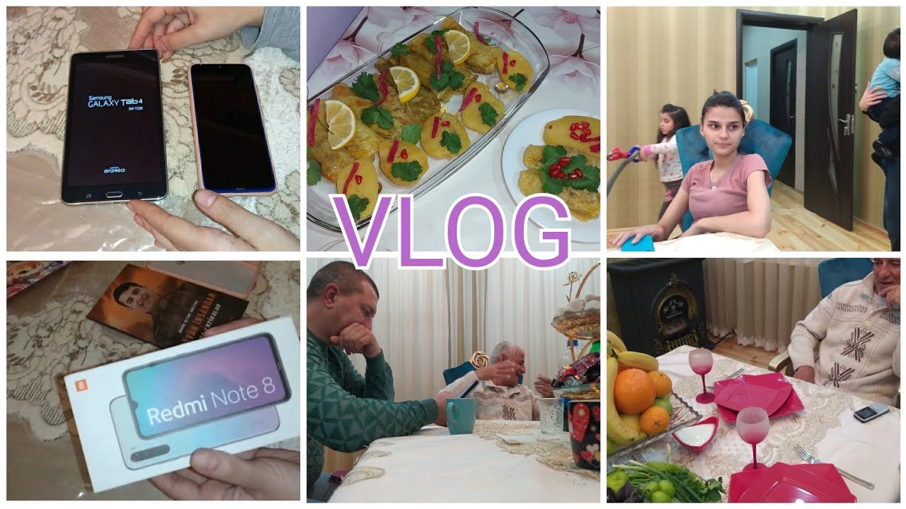 Yeni telefonumla bərabər gələn surpriz nədir? Mamamın ad günüdür atamgilə getdik.Kələm dolması.#vlog