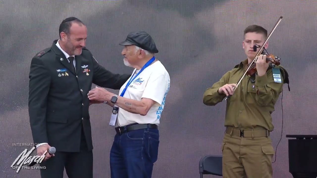 Vehi Sheamda with Nate Leipciger, Holocaust Survivor, and Lt. Col. Shai Abramson, IDF Chief Cantor