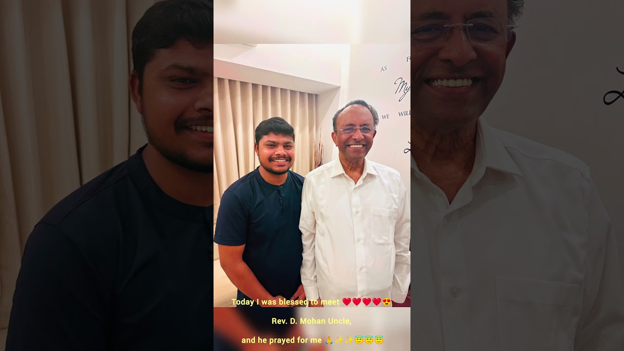 Rev. D. Mohan.Senior Pastor and Founder of the New Life Assembly of God in Chennai 