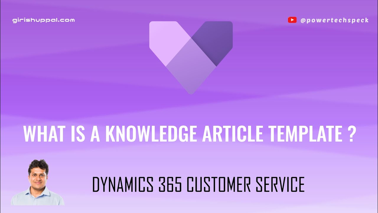 What is a Knowledge Article Template in Dynamics 365 Customer Service ?