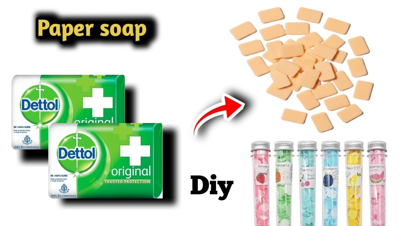 Homemade Paper Soap with Dettol Soap/Easy DIY Travel Soap Sheets/Viral Paper Soap with Dettol Soap