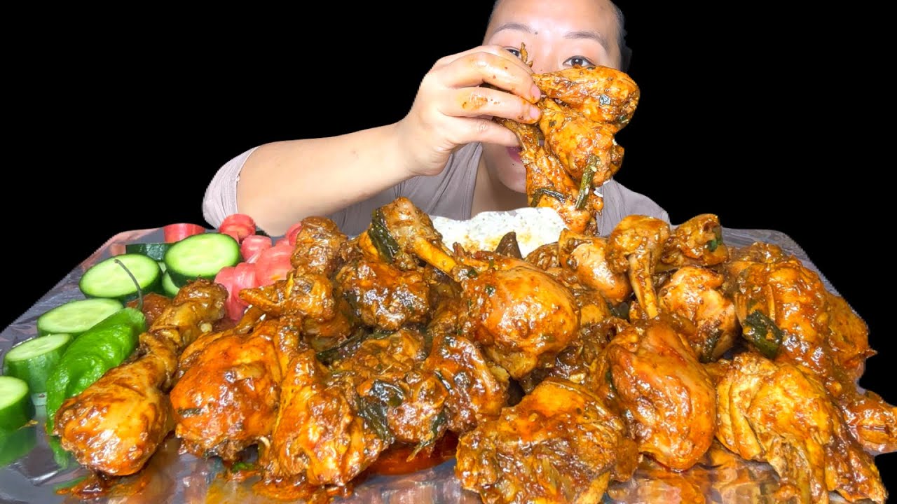 SPICY Chicken Curry And Rice || Mukbang
