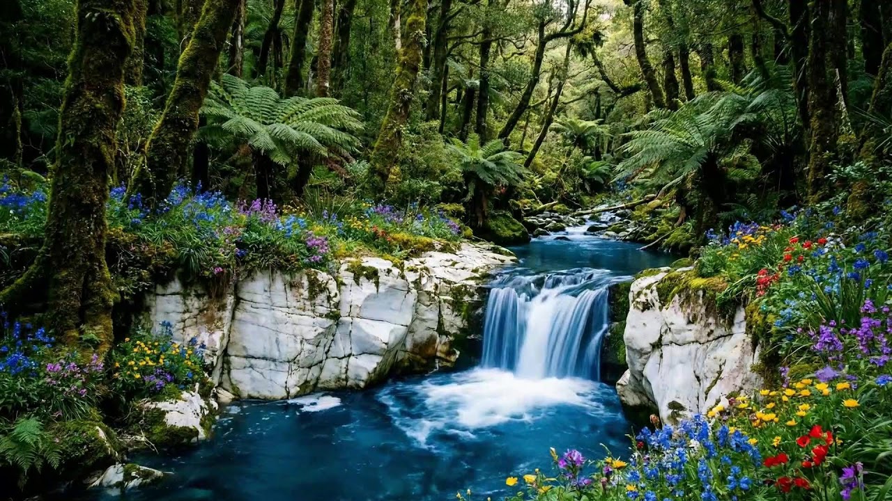Calming Piano & Water Sounds 🌷 Relaxation for Sleep, Healing & Inner Peace,Water Meditation 7