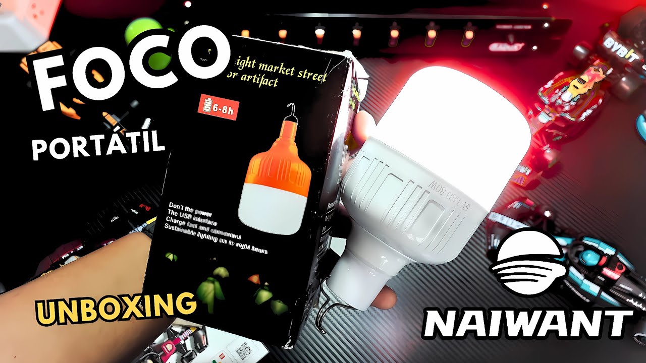 FOCO LED PORT&Aacute;TIL RECARGABLE para EMERGENCIAS