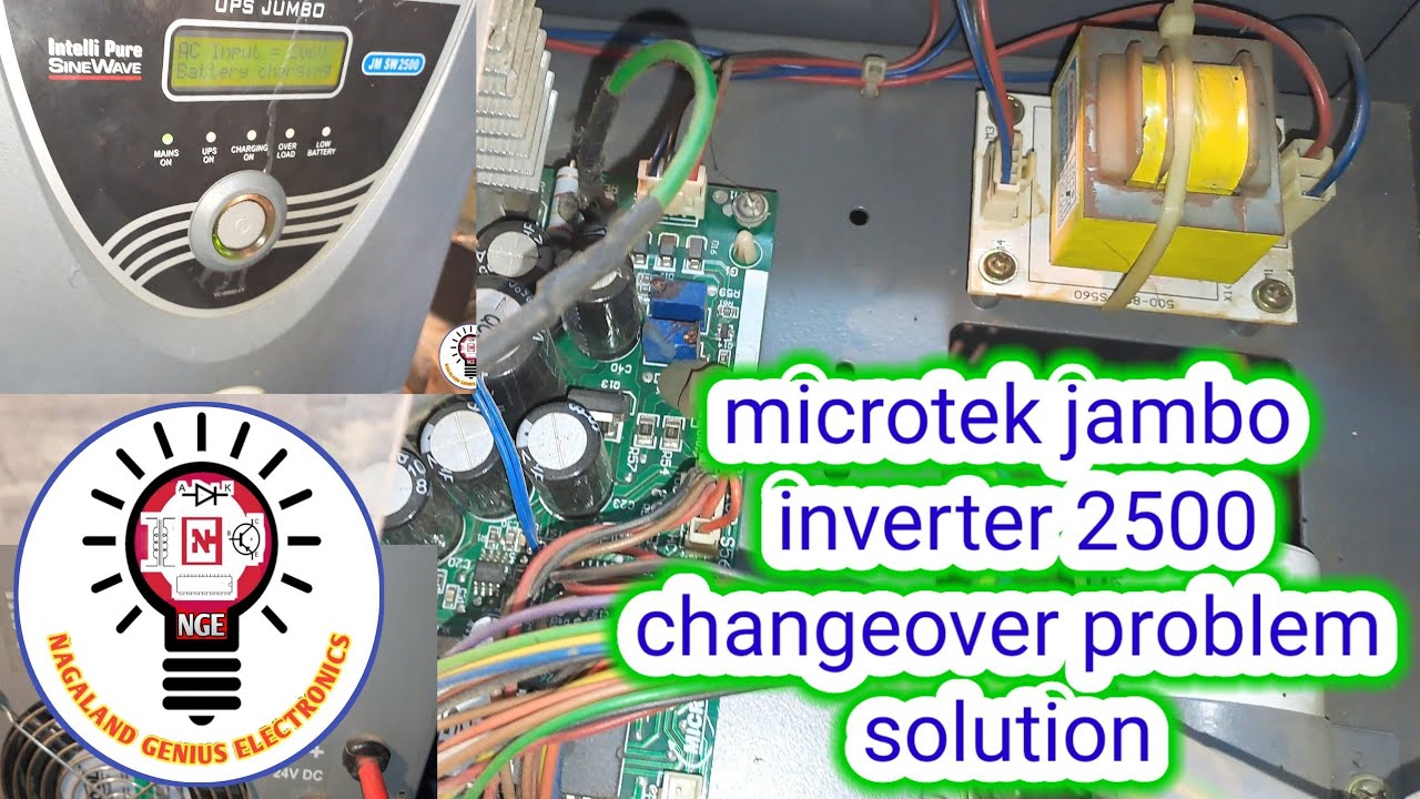 Microtek jambo inverter 2500 24v changeover problem  solution