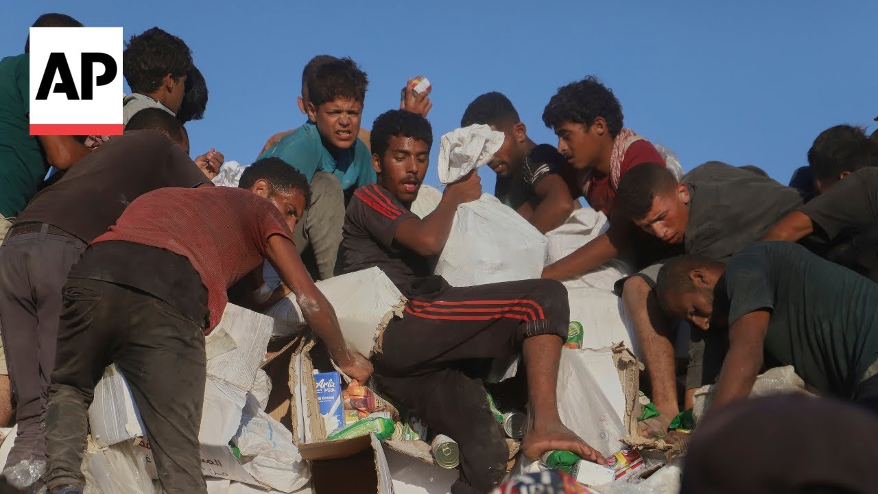 'It's like Judgment Day': Palestinians in Gaza 'fight' to collect aid