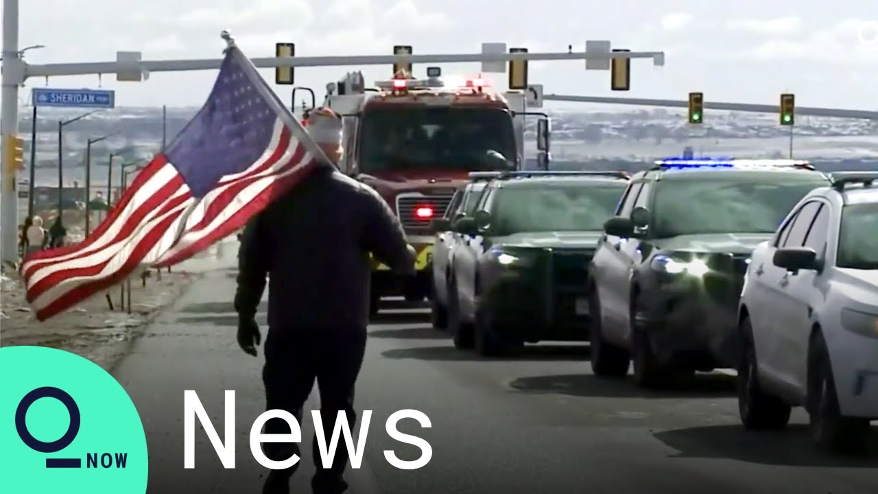 Funeral Procession for Slain Boulder Officer Eric Talley in Lafayette, Colorado