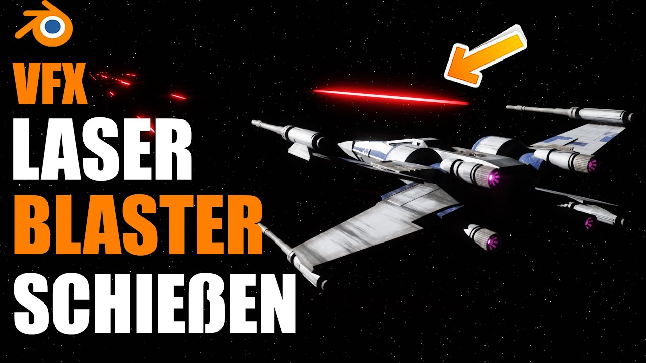 VFX Laser Blaster schießen  / Blender