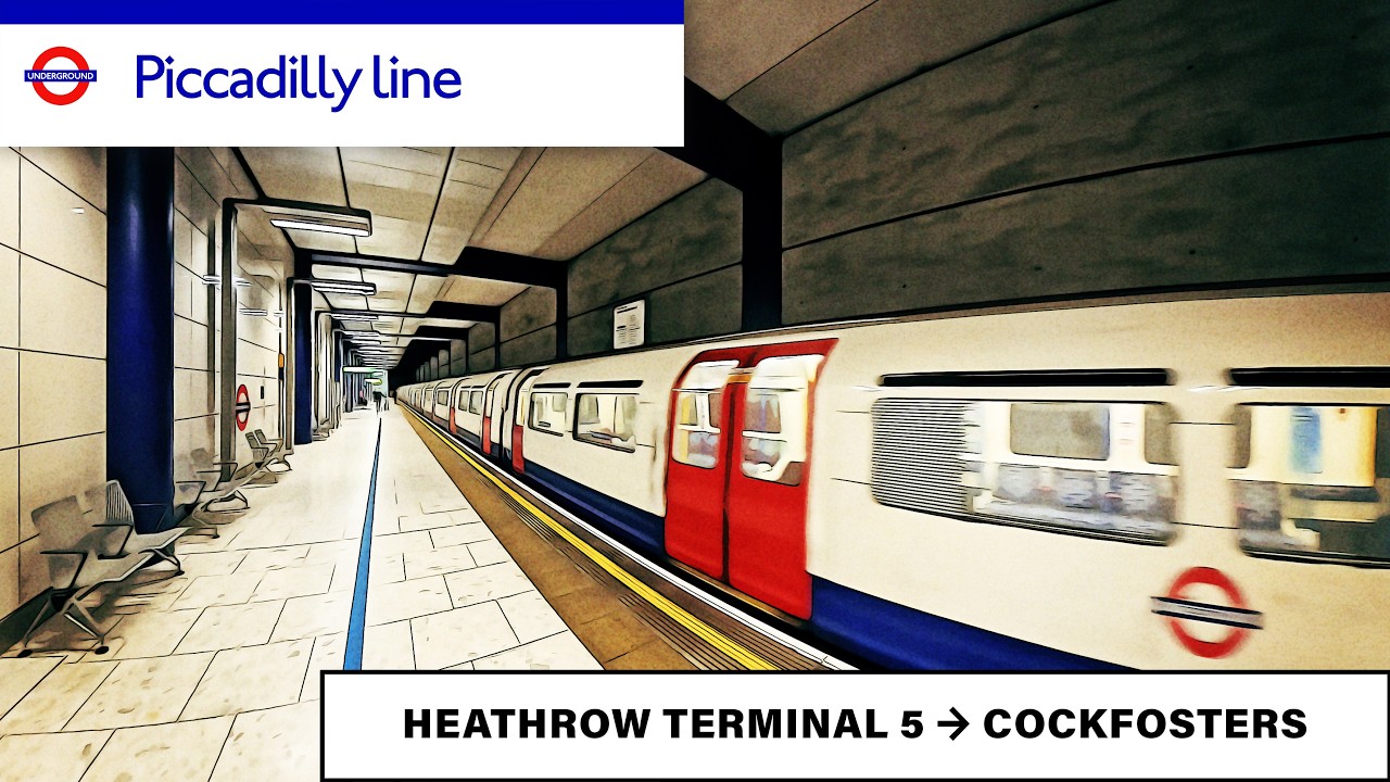 London Underground – Piccadilly Line | Heathrow Terminal 5 to Cockfosters | 1h28m