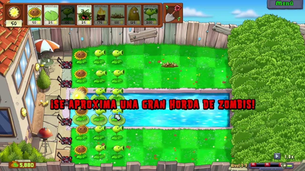 PvZ Replanted 2026: PISCINA DIA NIVEL 3-9.