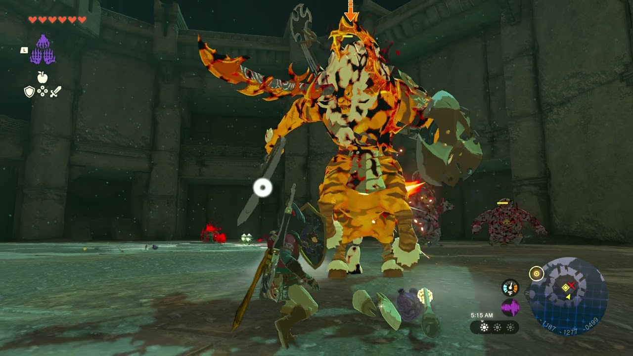 golden lynel vs bokoblin army!!!