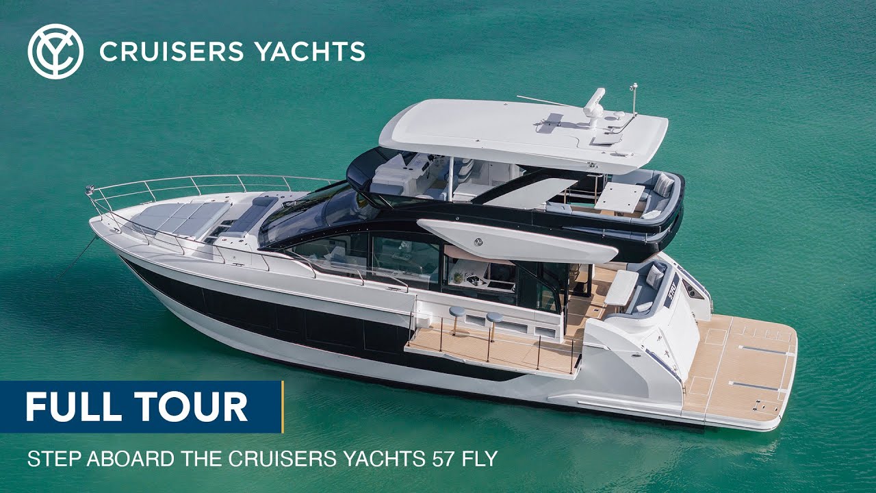 Step Aboard the All-New Cruisers Yachts 57 FLY | FULL TOUR