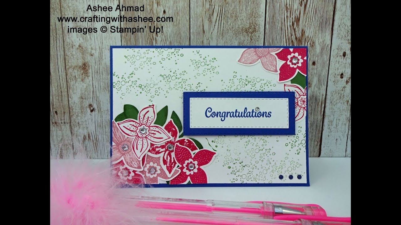 Congratulations Card - Pop of Petals Punched Card