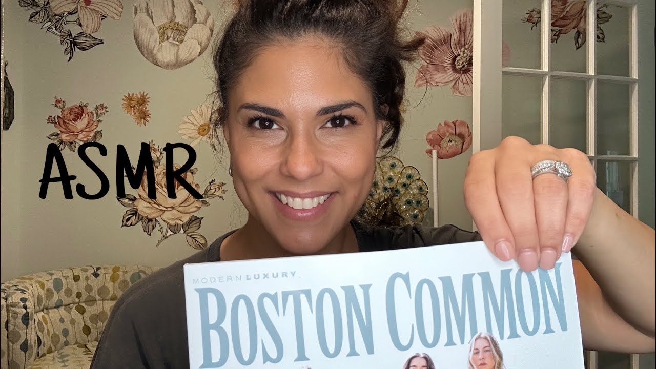 ASMR: Boston Common Magazine flip thru (whisper)
