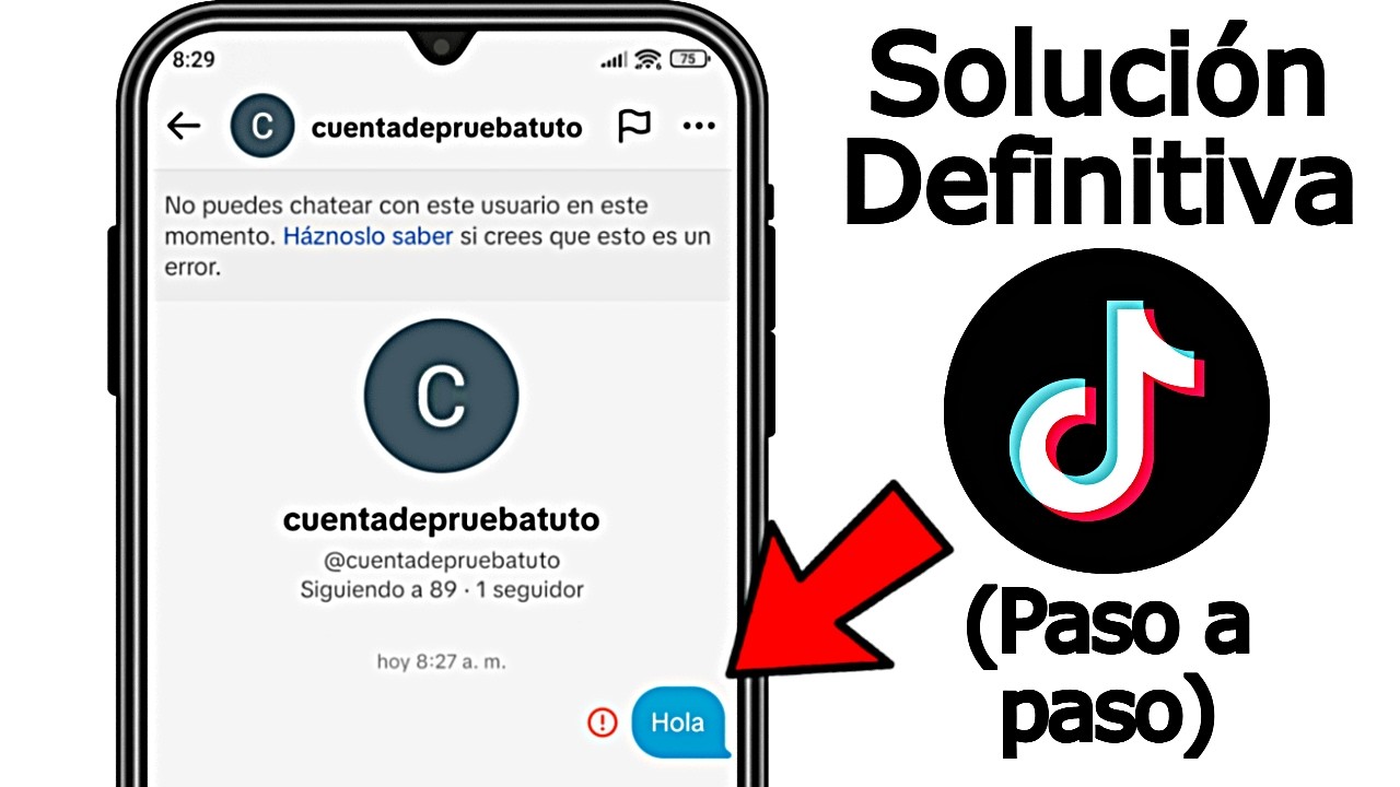 TikTok NO DEJA ENVIAR ni RECIBIR MENSAJES | SOLUCIÓN FÁCIL 2026