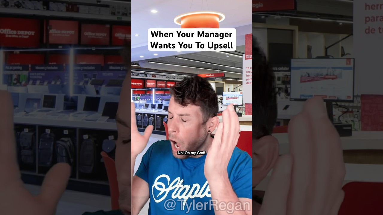 When Your Manager Wants You To Upsell #manager #retail #customerservice #shorts