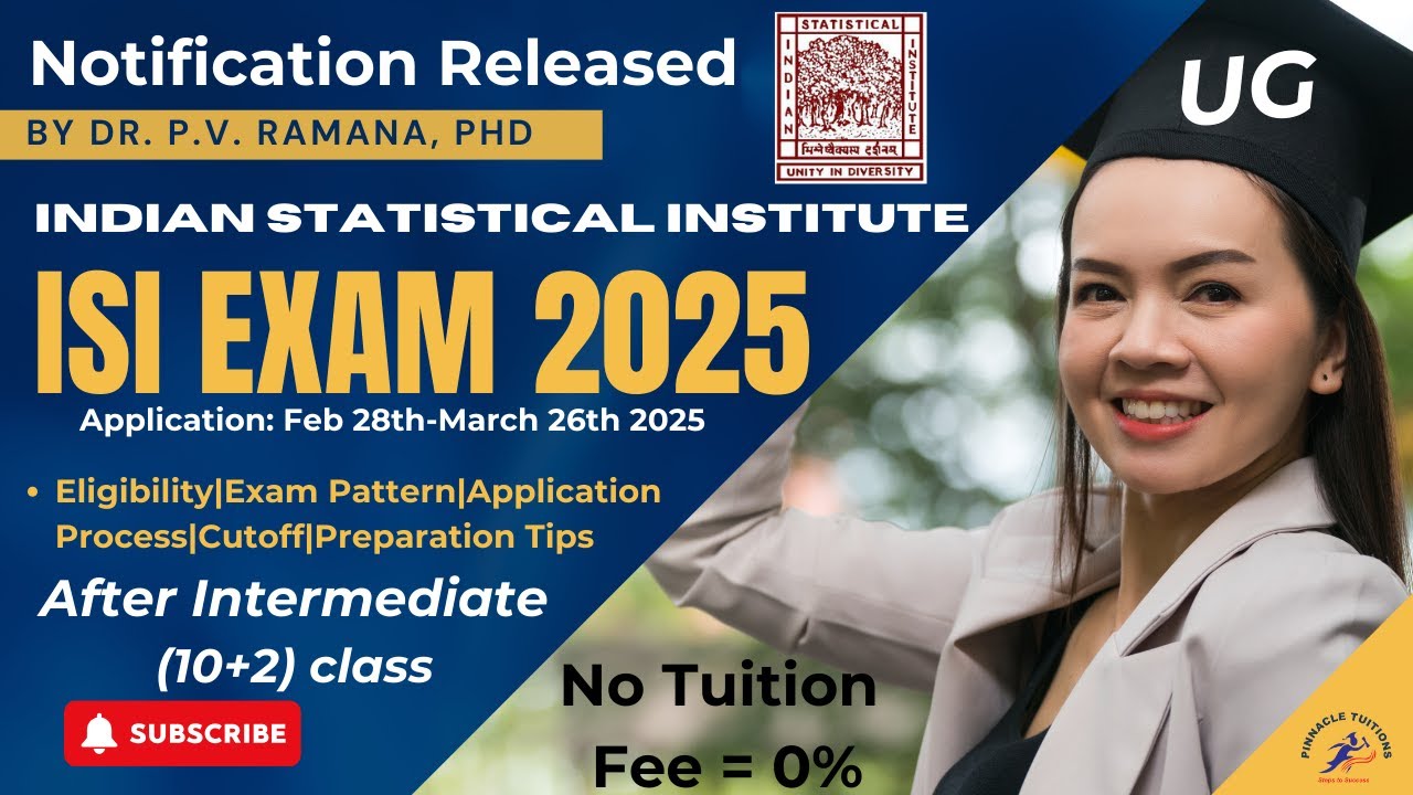 ISI Exam 2025|Notification Out|in Telugu